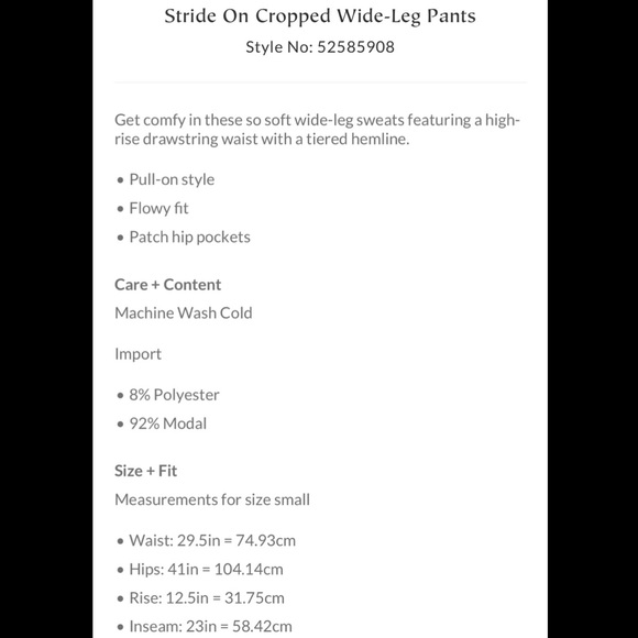 ⚡️LAST ONE!!!⚡️ FREE PEOPLE Stride On Cropped Wide Leg Pants - Picture 4 of 5